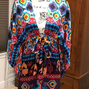 Voom by Joy Han 100% Silk Kimono Dress NWT